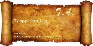Trapp Attila névjegykártya